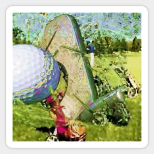 Playing Golf Sticker